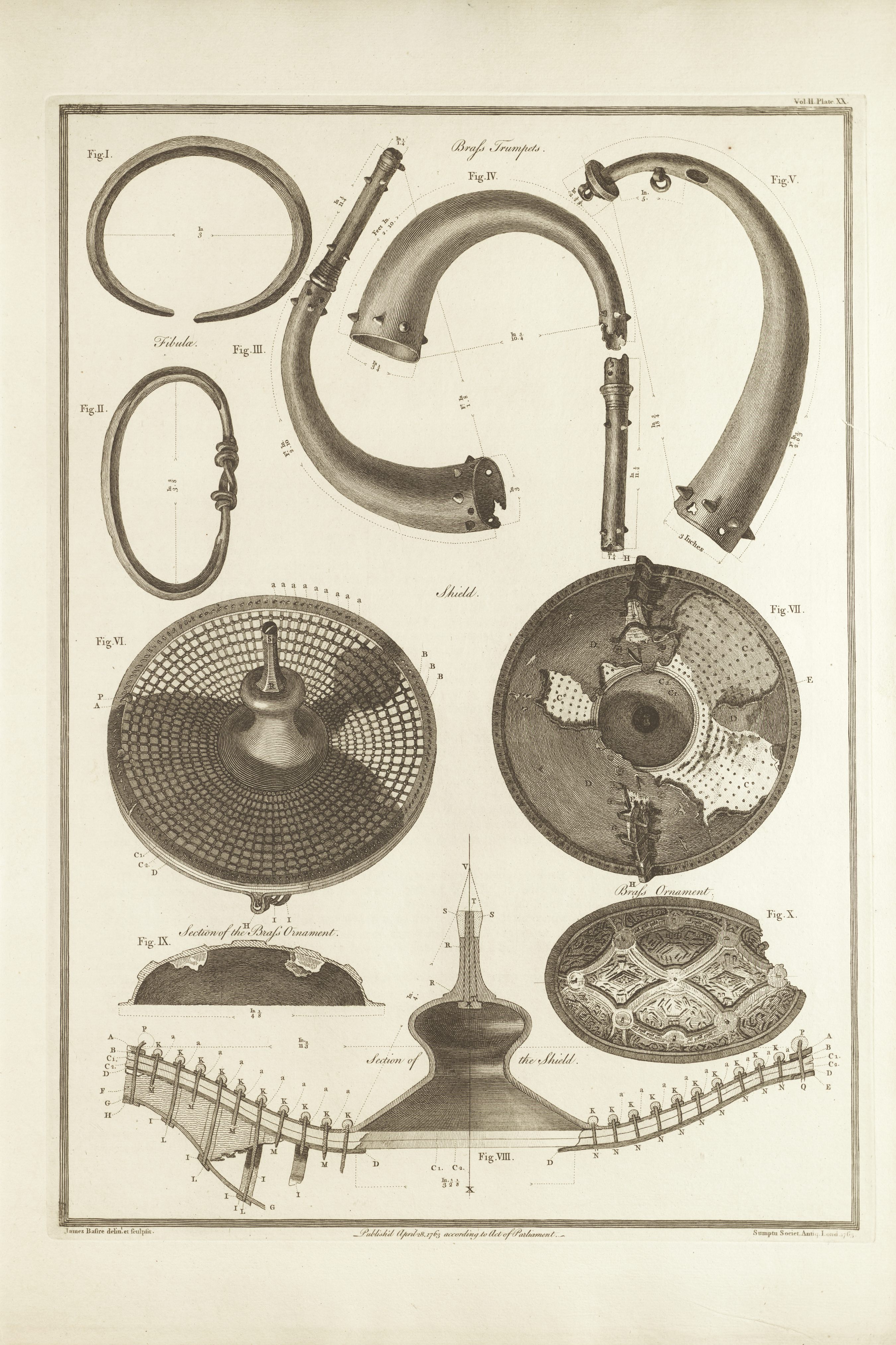 Jabeth Wilson græs vigtig Plate 2.20: Engraving of Bronze Age Horns with Medieval Brooch, Arm-Rings,  and Shield